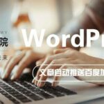 WordPress 纯代码发布文章自动推送百度加快收录